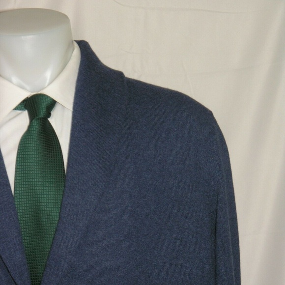 Ralph Lauren Purple Label Blue 100% Cashmere Sweater Jacket XL NWT